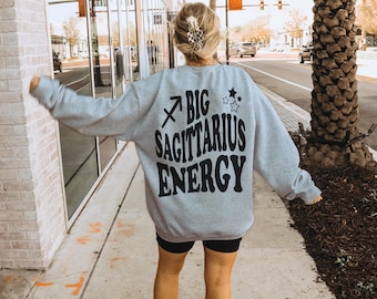 Big Sagittarius Energy Sweatshirt Zodiac pullover Sagittarius Gift Astrology Sweatshirt Zodiac Sagittarius Hoodie Sagittarius hoodie