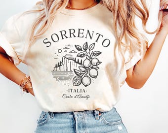 T-shirt Sorrento Comfort Colors®, uniseks shirt Italië, Sorrento reiscadeau souvenir, Italiaans T-shirt