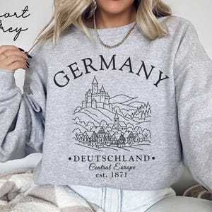 Germany sweatshirt, Deutschland crewneck sweater, Germany Holiday pullover, German Travel Gift Souvenir