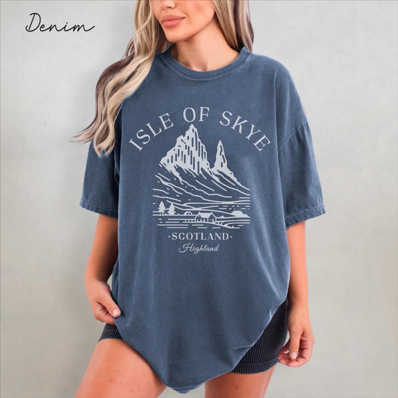 Isle of Skye Comfort Colors® T-Shirt, Schottland Unisex Shirt, Skye Reisegeschenk Souvenir, schottisches T-Shirt Bild 1