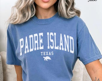 Padre Island Texas Unisex Comfort Colors T-shirt, Crewneck Sweatshirt, Hoodie, Long Sleeve Tee, Texas Beach Vacation Gift Souvenir