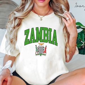 Zambia comfort colors tshirt tee, Zambia Unisex Emblem Shirt, Zambia Flag  top t shirt Gifts, Zambian tee coat of arms