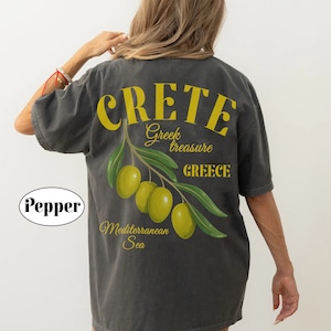 Shirt Kreta, Kreta tshirt comfort kleuren 1717, Kreta, Griekenland shirt T-shirt achterkant print Unisex, Griekse kleding cadeau