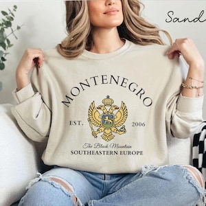 Montenegro sweatshirt,Montenegro Flag sweater crewneck ,Soft Cozy Montenegro pullover hoodie ,Unisex for men women,Montenegro gift souvenir