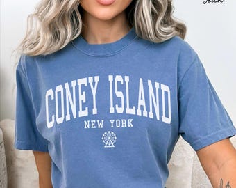 Coney Island New York Unisex Comfort Colors T-shirt, Crewneck Sweatshirt, Hoodie pullover,Long Sleeve Tee, Brooklyn Gift Souvenir