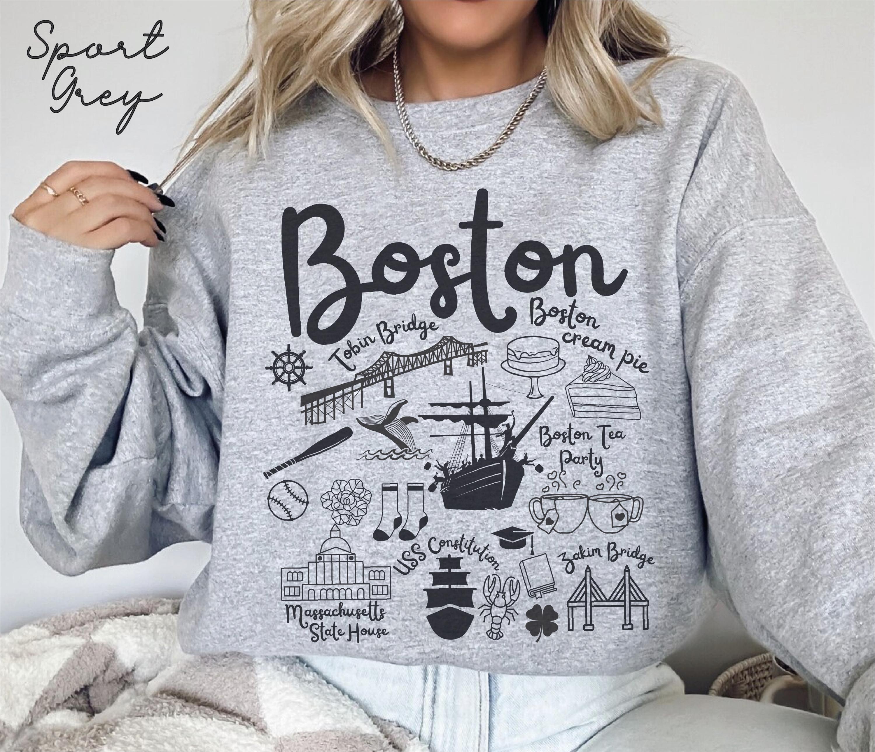 Felpa Con Cappuccio Vintage Boston 76er - Gildan Heavy Blend, Stampe Personalizzabili, Tutte Le Taglie