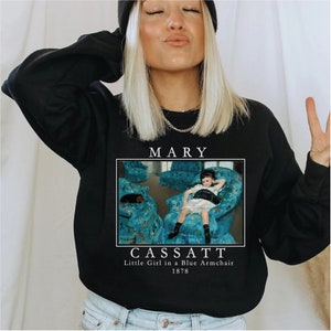 Mary Cassatt Art Sweatshirt, Aesthetic unisex sweater,Mary Cassatt Art painting ,Little Girl in a Blue Armchair