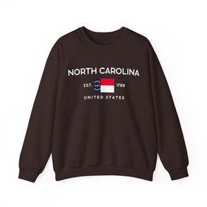 North Carolina sweatshirt, North Carolina Flag sweater crewneck, North Carolina Unisex pullover, North Carolina gifts souvenir image 7