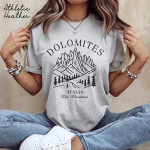 Dolomites Tee Shirt, Italy Unisex Shirt, Dolomites T-Shirt Travel Gift Souvenir, Italian Holiday Tee.Alpine Mountains