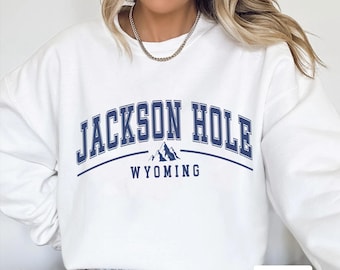 Sweat Jackson Hole, pull à col rond Jackson Hole, Wyoming Travel vêtements cadeaux souvenir pull unisexe lui elle