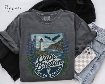 Cape Breton Vintage Graphic T-Shirt, Cape Breton Retro Grunge Comfort Colors® tee,Nova Scotia holiday souvenir gift,Cape Breton travel shirt