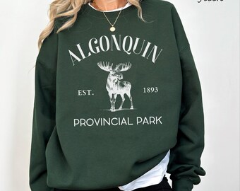 Algonquin provincial park  sweatshirt crewneck,Unisex Ontario Trip T-shirt,Canadian moose Long sleeve Tee, Vacation Gift Souvenir