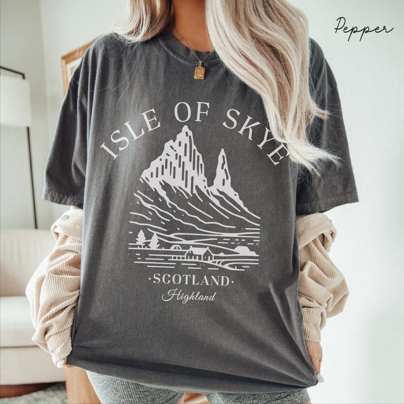 Isle of Skye Comfort Colors® T-Shirt, Schottland Unisex Shirt, Skye Reisegeschenk Souvenir, schottisches T-Shirt Bild 8