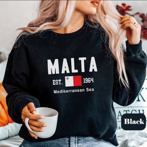 Malta sweatshirt,Malta Flag crewneck sweater,Malta  Unisex pullover,Malta gift souvenir