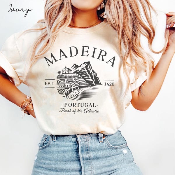 Madeira Comfort Colors® Tee Shirt, Portugal Unisex Shirt, Madeira Travel Gift Souvenir, Portuguese Tee