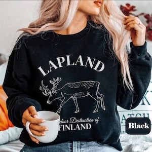 Lapland Finland Sweatshirt, Finnish Crewneck sweater,Finland holiday pullover,  Lapland  gift souvenir