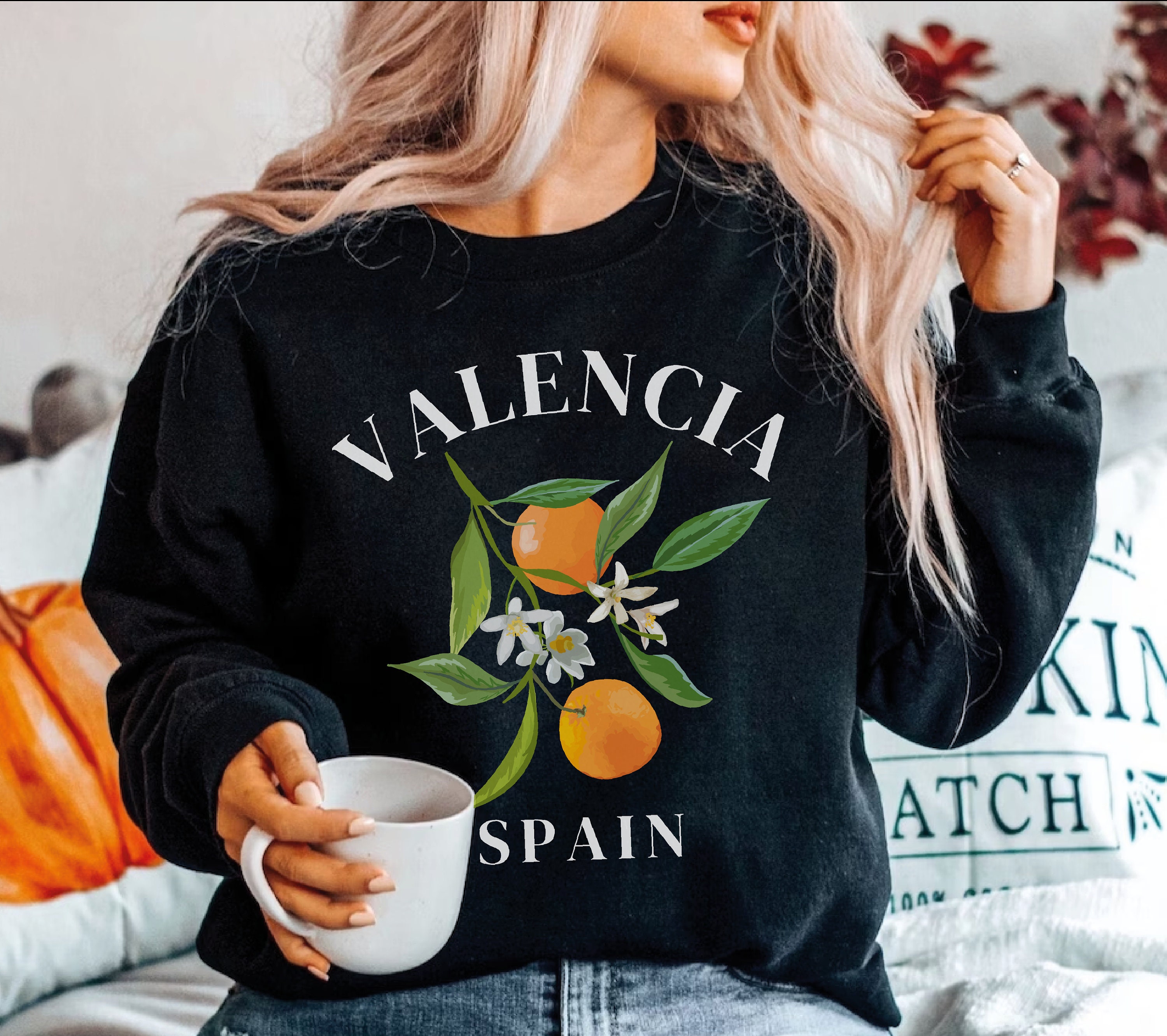 Valencia Spain Sweatshirt, Spain Crewneck sweater,Spanish Valencian Unisex Pullover,Valencia holiday Souvenir gift