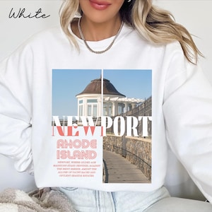 Newport Sweatshirt, Rhode Island Pullover mit Rundhalsausschnitt, Newport Unisex Hoodie, Rhode Island Souvenir Geschenke,