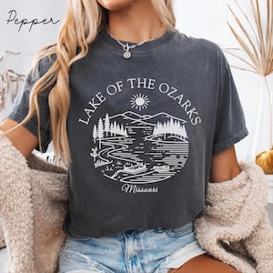 Lake of the Ozarks Comfort Colors Shirt, Missouri Tshirt, Missouri Unisex T-Shirt, Missourian Travel Gifts Souvenir, Missouri Holiday Tee