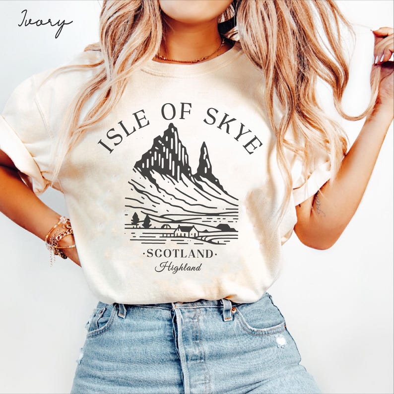 Isle of Skye Comfort Colors® T-Shirt, Schottland Unisex Shirt, Skye Reisegeschenk Souvenir, schottisches T-Shirt Bild 2
