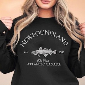 Newfoundland sweatshirt, Atlantic Canada sweater crewneck , Canada Unisex pullover hoodie, Canadian gifts souvenir