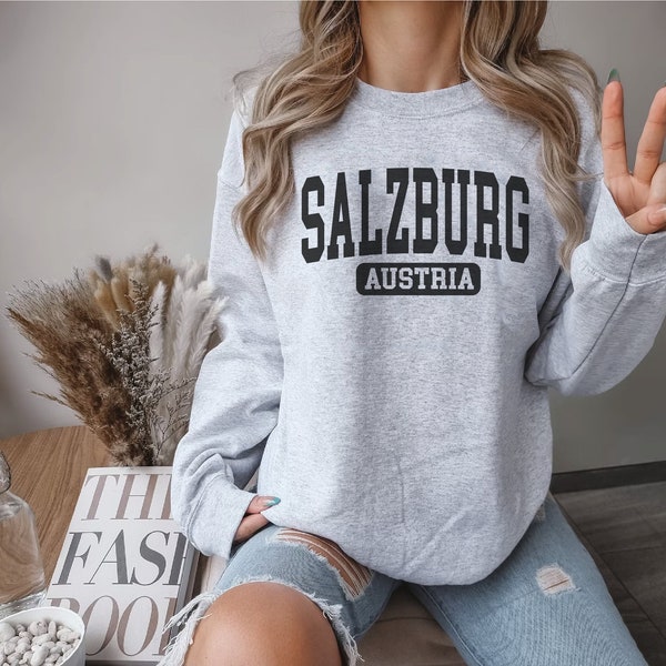 Sudadera de Salzburgo Austria, suéter de Salzburgo, sudadera con capucha de Austria, suéter suave y acogedor Vintage de la Universidad de Salzburgo