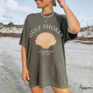 Gulf Shores Comfort Colors® Tee Shirt, Alabama Unisex Shirt, Gulf Shores T-Shirt Travel Gift Souvenir, AL Holiday Tee