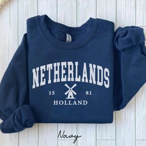 Sweat-shirt des Pays-Bas, pull à col rond Dutch Windmill, pull de vacances aux Pays-Bas, souvenir de voyage aux Pays-Bas