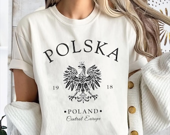 Poland Comfort Colors® Tee Shirt, Polska Polish Unisex Shirt, Poland T-Shirt Travel Gift Souvenir, Polish Holiday Tee