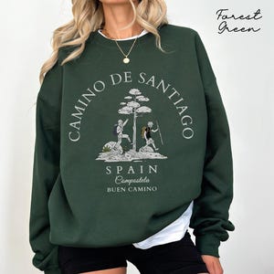 Camino de Santiago Sweatshirt,Spain Compostela Trekking crewneck pullover, Way of St James Buen Camino unisex hoodie jumper