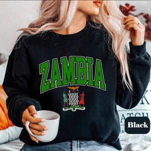 Sambia Sweatshirt, Sambia Flagge Crewneck Pullover, Sambia Geschenke Souvenir, sambischer Pullover