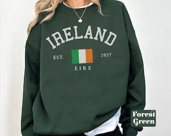 Felpa Irlanda, maglione bandiera Irlanda, felpa con cappuccio morbida e accogliente Irlanda, unisex per uomo e donna, regalo Irlanda Éire irlandese