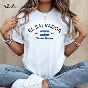 Shirt El Salvador, T-shirt vlag El Salvador uniseks, Salvadoraans T-shirt cadeau souvenir, vakantie Midden-Amerika