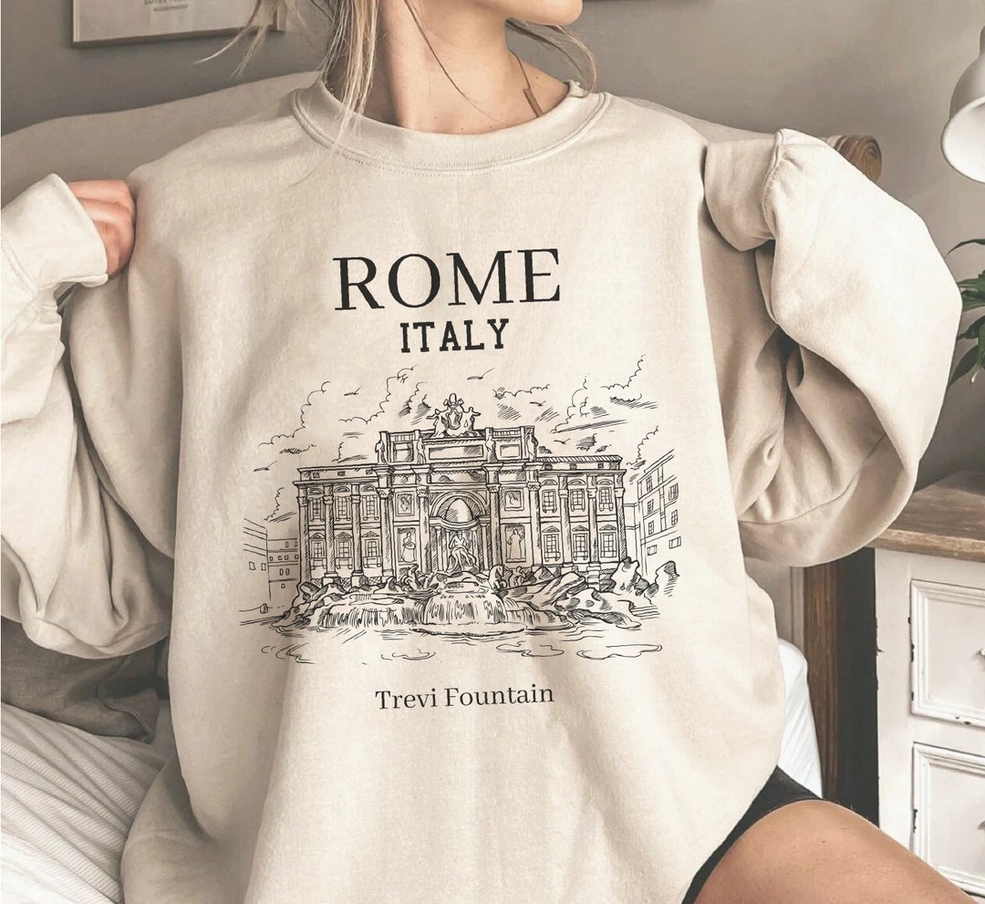 Felpa AS Roma Imprinting - Ufficiale, Bianca, 80% Cotone - Foto 8