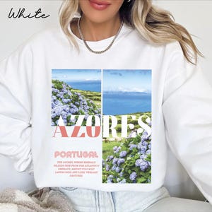 Azores sweatshirt, Portugal crewneck sweater, Azores islands Unisex pullover hoodie, portuguese souvenir gifts,