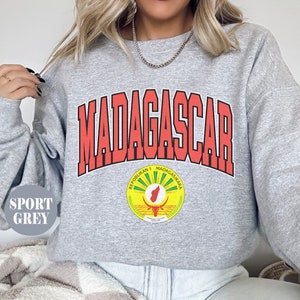 Sweatshirt met vlag Madagaskar: uniseks trui met ronde hals
