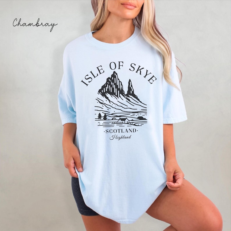 Isle of Skye Comfort Colors® T-Shirt, Schottland Unisex Shirt, Skye Reisegeschenk Souvenir, schottisches T-Shirt Bild 5