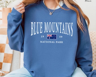 Blue Mountains National Park sweatshirt, Australia Flag crewneck sweater,  New South Wales Holiday pullover, Australian Travel Gift Souvenir