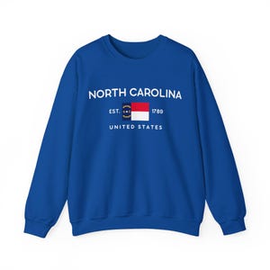 North Carolina sweatshirt, North Carolina Flag sweater crewneck, North Carolina Unisex pullover, North Carolina gifts souvenir image 5