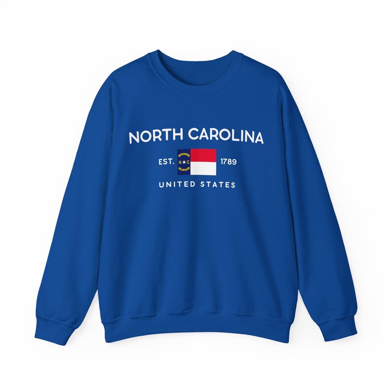 North Carolina sweatshirt, North Carolina Flag sweater crewneck, North Carolina Unisex pullover, North Carolina gifts souvenir image 5