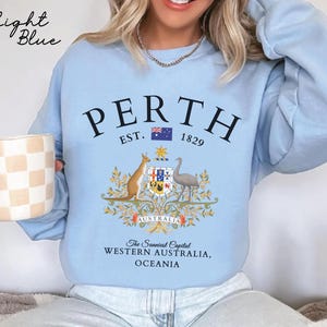 Perth sweatshirt, Western Australia sweater crewneck, Australia Flag Unisex pullover hoodie, Australian gifts souvenir