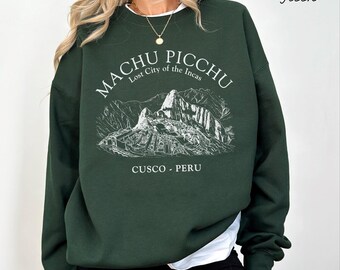 Machu Picchu sweatshirt crewneck,Unisex Peru - Cusco Trip T-shirt,Peruvian Long sleeve Tee, Vacation Incas Gift Souvenir