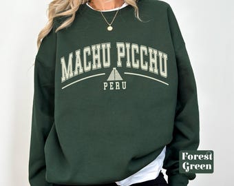 Machu Picchu sweatshirt, Machu Picchu crewneck pullover, Peru Travel clothing gifts souvenir Unisex sweater him her