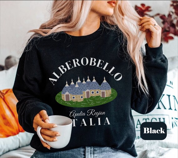 Alberobello Apuli Italia Sweatshirt, Womens Italy Crewneck Alberobello Apuli Italia Sweatshirt, Womens Italy Crewneck