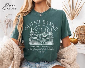 Outer Banks Comfort Colors® Tee Shirt, North Carolina Unisex Shirt, Outer Banks Travel Gift Souvenir, American Tee
