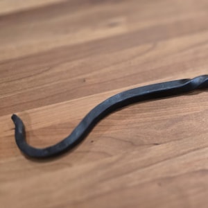 Plant Hanger Steel Forged Wall Hanger For Plant Forged Lantern Hanger Wall Mount For Plant Rustic Steel Hanger Single