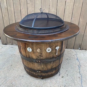 The 27 - Whiskey Barrel Fire Pit (Propane or Natural Gas)