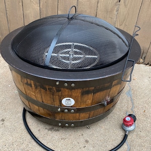 Low Boy - Whiskey Barrel Fire Pit (Propane)