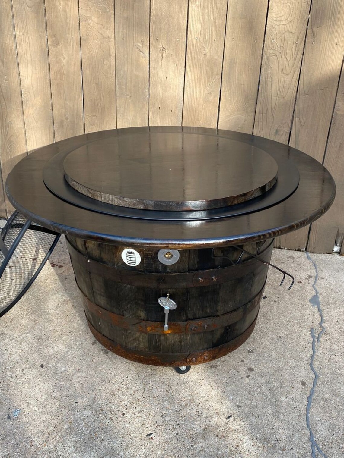 The 22 Whiskey Barrel Fire Pit propane or Natural Gas Etsy