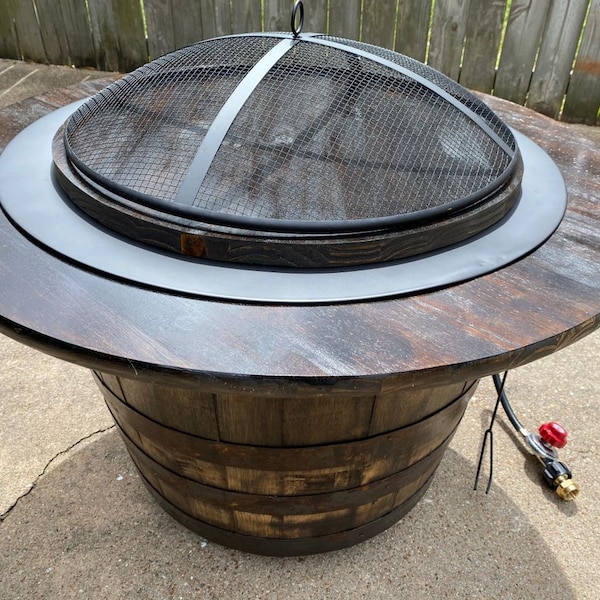 The 22 EXT - Whiskey Barrel Fire Pit (Propane or Natural Gas)